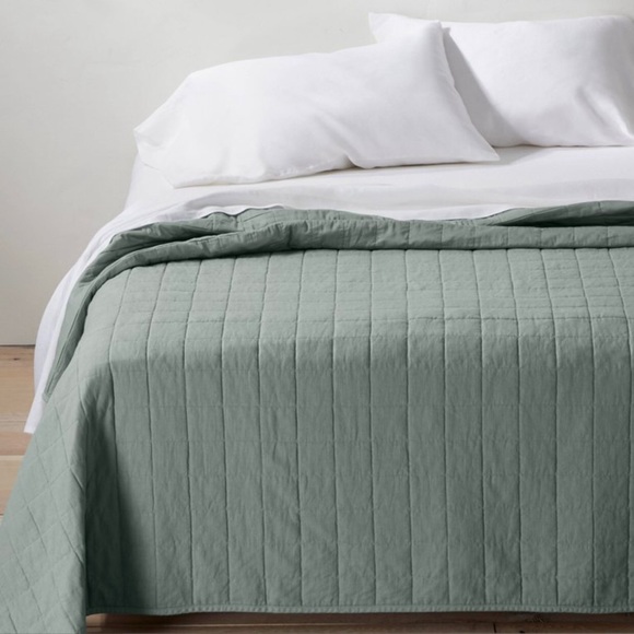Casaluna Bedding New Casaluna Full Queen Linen Blend Quilt Sage Poshmark